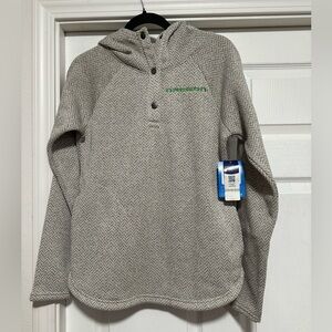 NWT Columbia Oregon Ducks Gray Pullover Hoodie Chevron Herringbone Womens M